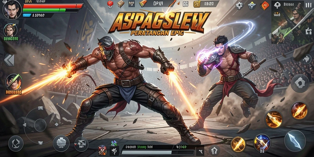 Screenshot menunjukkan aksi mendebarkan dalam game 4P4P yang seru.
