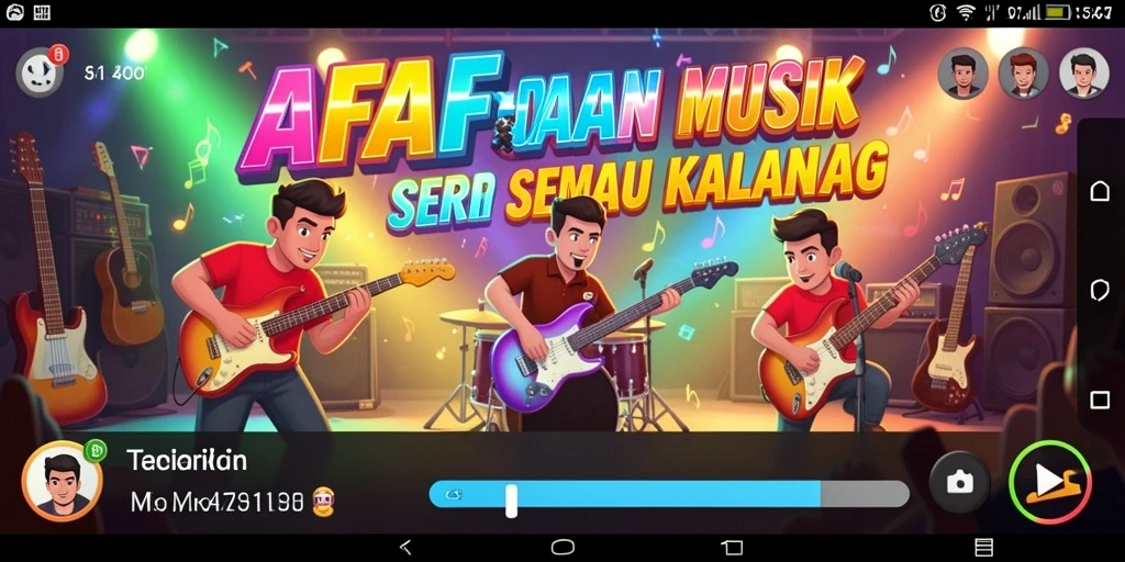 Tampilan gameplay menarik dari AFAF yang menghadirkan pengalaman musik seru.