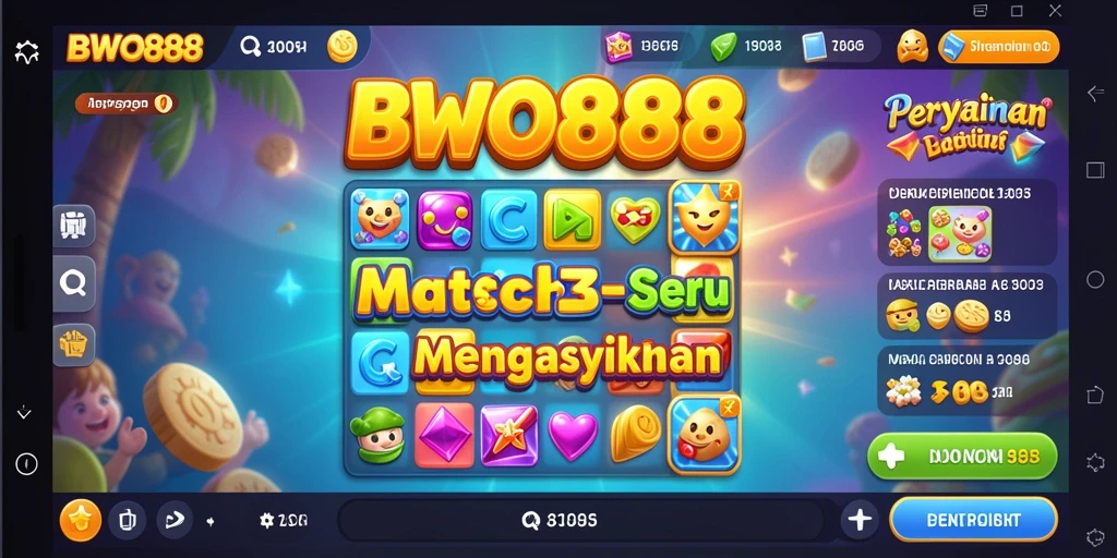 Tampilan gameplay seru dari BWO888 yang penuh warna.