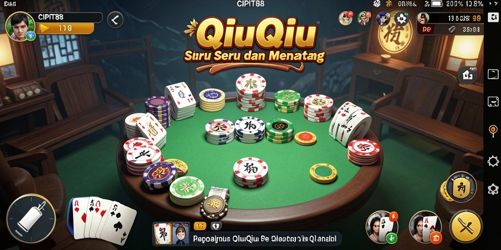 Tangkapan layar utama memperlihatkan gameplay seru QiuQiu di CIPIT88.