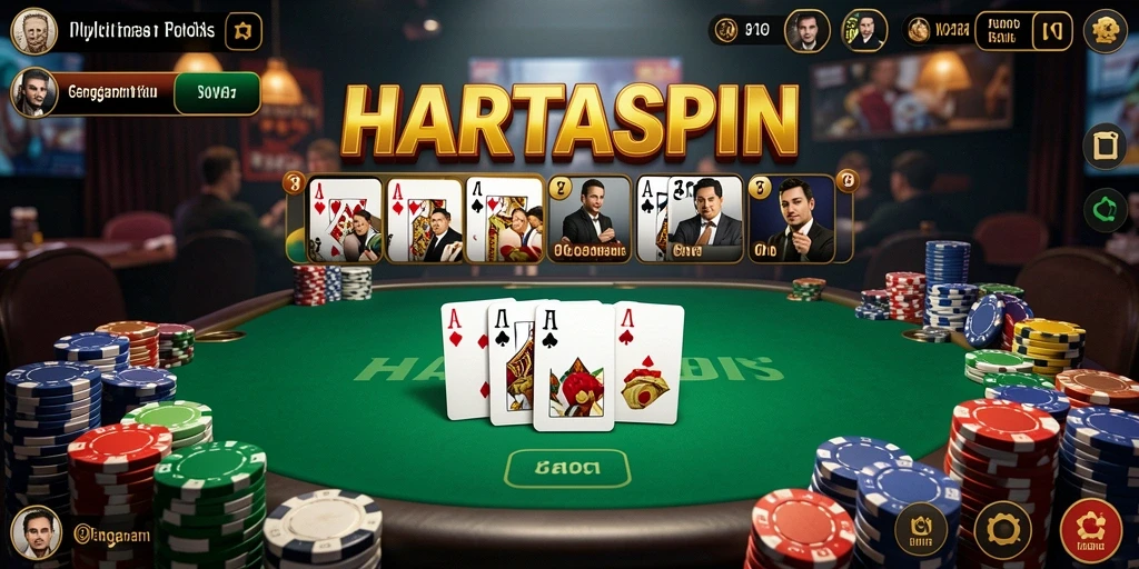 Tampilan menarik dari gameplay HARTASPIN yang mendebarkan.