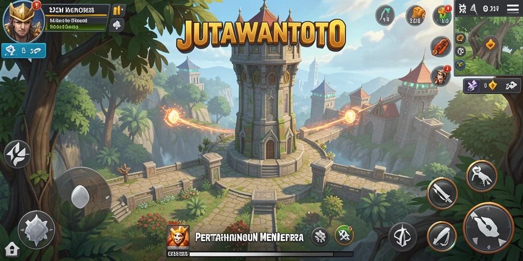 Gameplay JUTAWANTOTO yang mendebarkan di Tower Defense.