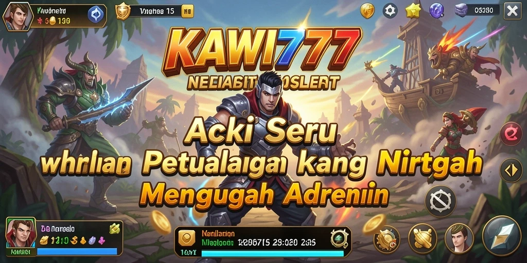Tampilan aksi mendebarkan dari gameplay KAWI777.