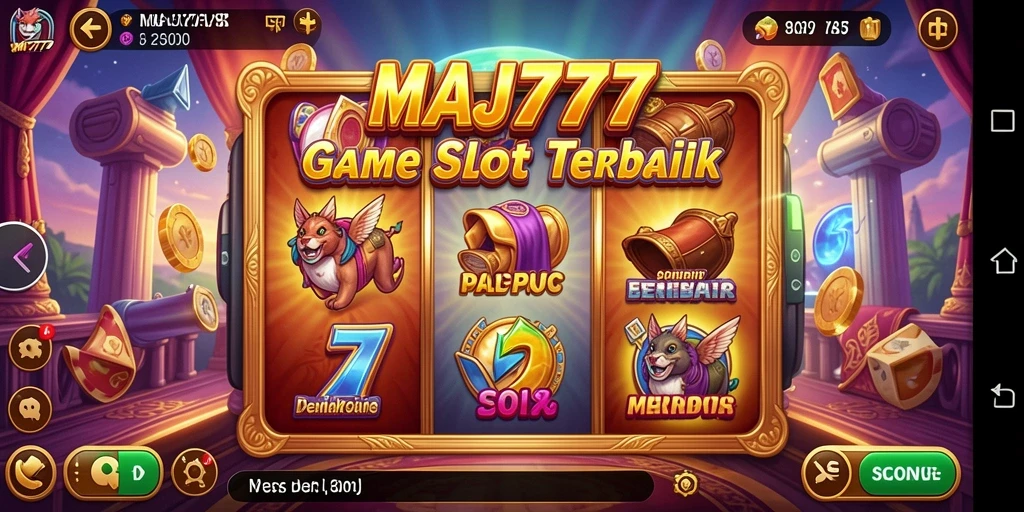 Tampilan utama gameplay Slot yang menarik dan penuh warna.