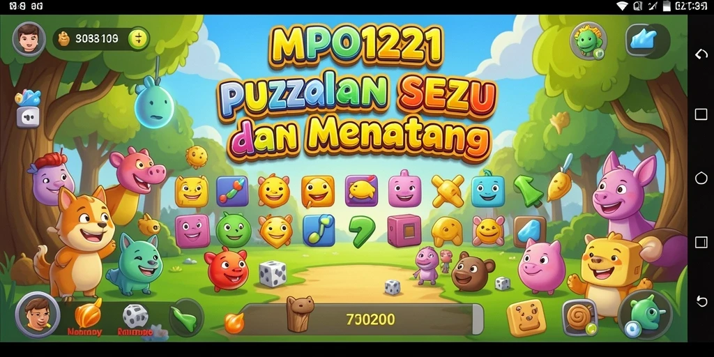 Screenshot MPO1221 menunjukkan gameplay Puzzle yang menantang dan seru.