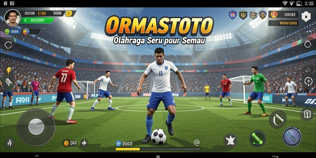 Tampilan menarik dari gameplay ORMASTOTO yang penuh aksi olahraga.