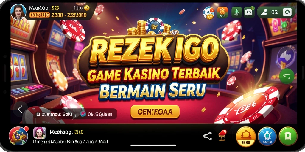 Tampilan gameplay seru dalam aplikasi Kasino REZEKIGO.