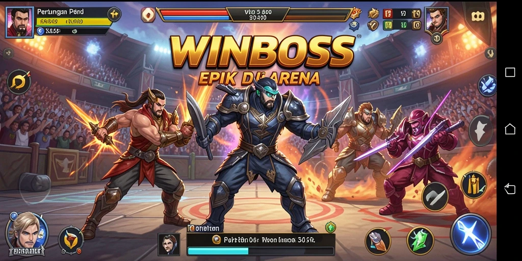 Tampak menarik dalam pertarungan antara karakter dalam WINBOSS.